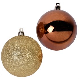 Σετ Χριστουγεννιάτικες Μπάλες Χρυσές Glitter Μπρονζέ Γυαλιστερές 8 cm - 12 τμχ. Σετ Χριστουγεννιάτικες Μπάλες Χρυσές Glitter Μπρονζέ Γυαλιστερές 8 cm - 12 τμχ.