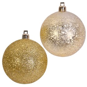 Σετ Χριστουγεννιάτικες Μπάλες Χρυσές Glitter Σαμπανί Κρακελέ 7 cm - 12 τμχ. Σετ Χριστουγεννιάτικες Μπάλες Χρυσές Glitter Σαμπανί Κρακελέ 7 cm - 12 τμχ.