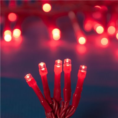 100 Λαμπάκια LED Επεκτεινόμενα 6.07 m - Κόκκινα