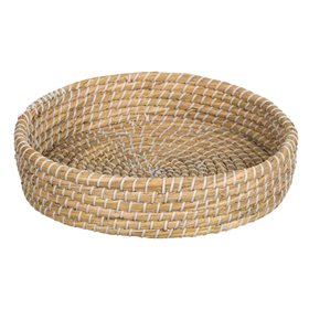 Δίσκος Ψάθινος Στρογγυλός Φυσικό Χρώμα 30x7 cm