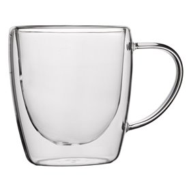 Κούπα Γυάλινη Διπλό Τοίχωμα Διάφανη 250 ml