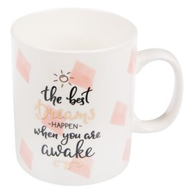 Κούπα Γίγας New Bone Λευκή Ροζ Χρυσά Σχέδια 560 ml Κούπα Γίγας New Bone Λευκή Ροζ Χρυσά Σχέδια 560 ml