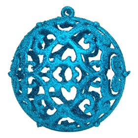 Σετ Χριστουγεννιάτικες Μπάλες Tυρκουάζ Διάτρητες Glitter 8 cm - 6 τμχ. Σετ Χριστουγεννιάτικες Μπάλες Tυρκουάζ Διάτρητες Glitter 8 cm - 6 τμχ.