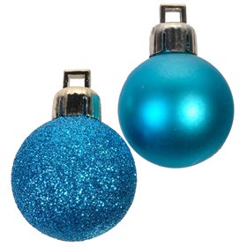 Σετ Χριστουγεννιάτικες Μπάλες Τυρκουάζ Glitter Ματ 3 cm - 20 τμχ. Σετ Χριστουγεννιάτικες Μπάλες Τυρκουάζ Glitter Ματ 3 cm - 20 τμχ.