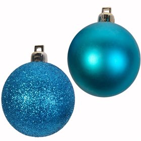 Σετ Χριστουγεννιάτικες Μπάλες Τυρκουάζ Glitter Ματ 5 cm - 12 τμχ. Σετ Χριστουγεννιάτικες Μπάλες Τυρκουάζ Glitter Ματ 5 cm - 12 τμχ.