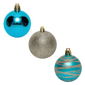 Σετ Χριστουγεννιάτικες Μπάλες Τυρκουάζ Σαμπανί Glitter Ρίγα 5 cm - 12 τμχ. Σετ Χριστουγεννιάτικες Μπάλες Τυρκουάζ Σαμπανί Glitter Ρίγα 5 cm - 12 τμχ.
