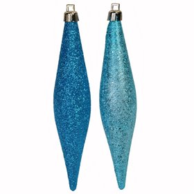 Σετ Χριστουγεννιάτικα Στολίδια Σταλακτίτες Τυρκουάζ Glitter Σαγρέ 15 cm - 6 τμχ. Σετ Χριστουγεννιάτικα Στολίδια Σταλακτίτες Τυρκουάζ Glitter Σαγρέ 15 cm - 6 τμχ.