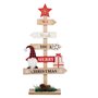 Χριστουγεννιάτικο Διακοσμητικό Ξύλινο Δέντρο Πινακίδες Άγιος Βασίλης Gnome 33.5cm