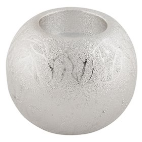 Διακοσμητική Θήκη Ρεσώ Κεραμική Ασημί Σχέδιο Κλαδιά 7.5cm