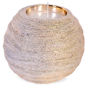 Διακοσμητική Θήκη Ρεσώ Κεραμική Οβάλ Χρυσό Σχέδιο Κύματα 7cm