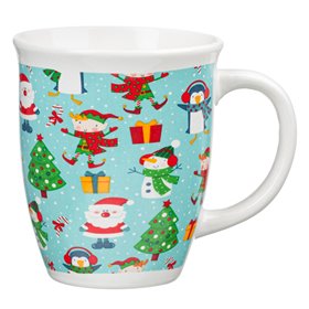 Χριστουγεννιάτικη Κούπα Κεραμική Βεραμάν Φιγούρες 390ml