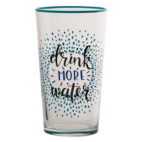Ποτήρι Νερού Γυάλινο Τύπωμα Drink More Water 570 ml Ποτήρι Νερού Γυάλινο Τύπωμα Drink More Water 570 ml