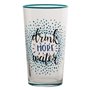 Ποτήρι Νερού Γυάλινο Τύπωμα Drink More Water 570 ml