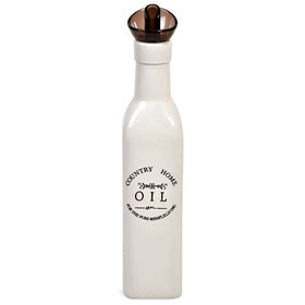 Δοχείο Λαδιού Γυάλινο Λευκό Country Home 250 ml
