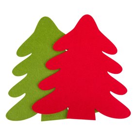 Χριστουγεννιάτικο Σουπλά Τσόχινο Έλατο Κόκκινο Πράσινο 35x33cm - 2 τμχ. Χριστουγεννιάτικο Σουπλά Τσόχινο Έλατο Κόκκινο Πράσινο 35x33cm - 2 τμχ.