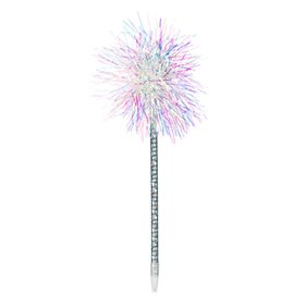 Στυλό Ασημί Χιονόμπαλα Ολογραφική Tinsel 19.5 cm