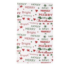 Xριστουγεννιάτικo Ποτηρόπανο Κουζίνας Βαμβακερό Εκρού Christmas Words 60x35cm Xριστουγεννιάτικo Ποτηρόπανο Κουζίνας Βαμβακερό Εκρού Christmas Words 60x35cm