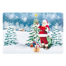 Χριστουγεννιάτικο Σουπλά Άγιος Βασίλης Στολισμένο Έλατο 43x28cm Χριστουγεννιάτικο Σουπλά Άγιος Βασίλης Στολισμένο Έλατο 43x28cm