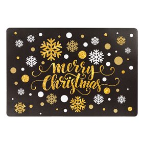 Χριστουγεννιάτικο Σουπλά Μαύρο Χρυσές Νιφάδες 43x28cm Χριστουγεννιάτικο Σουπλά Μαύρο Χρυσές Νιφάδες 43x28cm