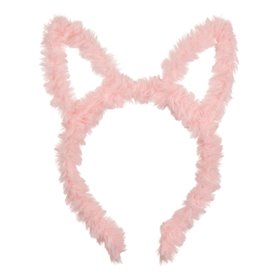 Στέκα Μαλλιών Ροζ Αυτάκια Γούνας Γάτας 