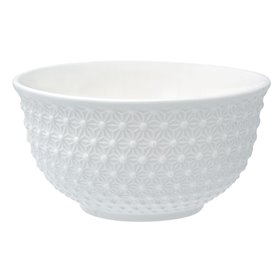 Μπολ Πορσελάνη Λευκό Ανάγλυφα Σχέδια 450 ml