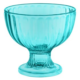 Μπολ Παγωτού Πλαστικό με Βάση Τυρκουάζ 350 ml