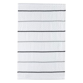 Πετσέτα Κουζίνας Λευκή Γκρι Ρίγες 35x60 cm