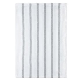 Ποτηρόπανο Κουζίνας Λευκό Γκρι Ριγέ 40x60 cm