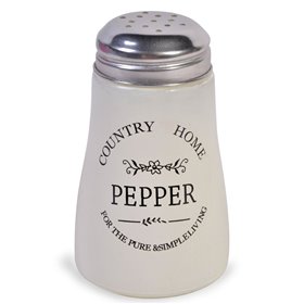 Πιπεριέρα Γυάλινη Λευκή Country Home 5x8 cm