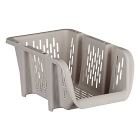 Καλάθι Αποθήκευσης Μπεζ με Άνοιγμα Στοιβαζόμενο 30.7x20x13.4 cm