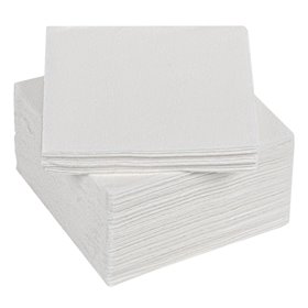 Χαρτοπετσέτες Λευκές 33x33 cm - 80 τμχ.