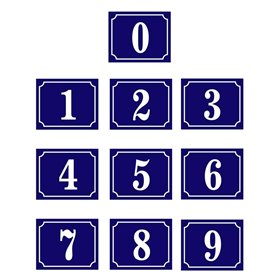 Αυτοκόλλητη Σήμανση Νούμερα 0-9 11x9 cm
