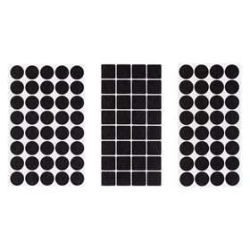 Αυτοκόλλητα Προστατευτικά Πατάκια Τσόχινα Μαύρα 3 Μεγέθη - 104 τμχ.