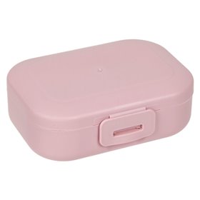 Σαπουνοθήκη Ταξιδίου Πλαστική με Κλιπ Powder Pink 11.5x8 cm
