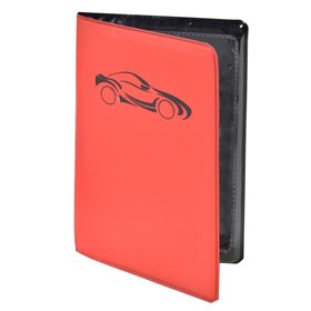 Θήκη Διπλώματος Κάρτα Αυτοκινήτου Κόκκινη 7x11 cm