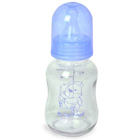 Μπιμπερό με Θηλή Σιλικόνης Γυάλινο Σιέλ 125 ml 0Μ+