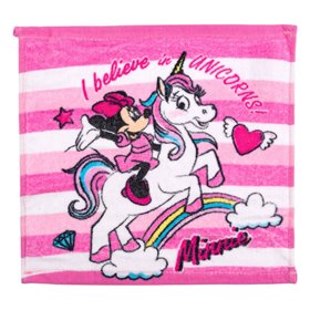 Πανάκι Βαμβακερό Βρεφικό για Κορίτσι Ροζ MINNIE Μονόκερος 30x30 cm