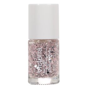 Μανό Μακράς Διάρκειας Ροζ Ασημί Glitter - 6 ml