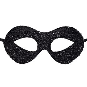 Αποκριάτικη Μάσκα Γυναικεία με Μαύρο Tinsel 19.5cm Αποκριάτικη Μάσκα Γυναικεία με Μαύρο Tinsel 19.5cm