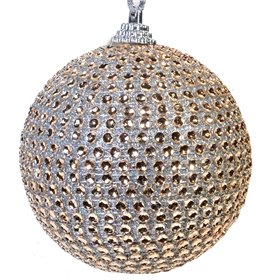 Χριστουγεννιάτικο Στολίδι Δέντρου Μπάλα Σαμπανί Πέρλα 8 cm
