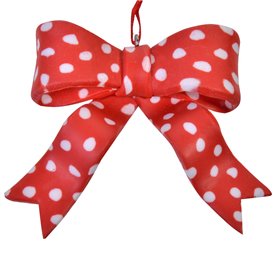 Χριστουγεννιάτικο Στολίδι Δέντρου Φιόγκος Πλαστελίνη 6.5 cm