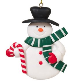 Χριστουγεννιάτικο Στολίδι Δέντρου Χιονάνθρωπος Πλαστελίνη 7 cm