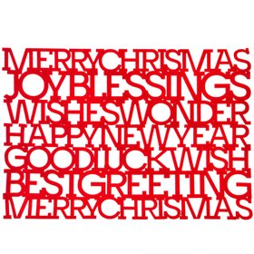 Χριστουγεννιάτικο Σουπλά Κόκκινο Διάτρητα Γράμματα 42x30cm Χριστουγεννιάτικο Σουπλά Κόκκινο Διάτρητα Γράμματα 42x30cm