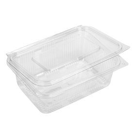 Σκεύος Φαγητού Διάφανο με Καπάκι 1000cc - 3 τμχ.