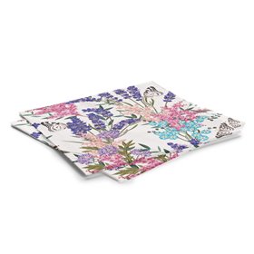 Χαρτοπετσέτες Λεβάντα Χρωματιστά Λουλούδια 33x33 cm - 20 τμχ.