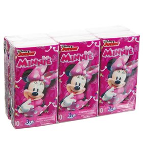 Χαρτομάντηλα Παιδικά Τριών Φύλλων MINNIE - 6 τμχ.