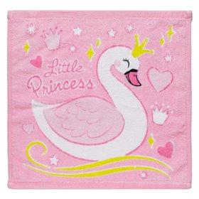 Πανάκι Βαμβακερό Βρεφικό για Κορίτσι Ροζ Κύκνος 30x30 cm