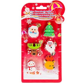 Χριστουγεννιάτικες Γόμες 6 τμχ.