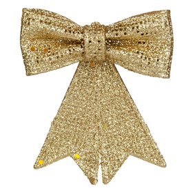 Χριστουγεννιάτικος Διακοσμητικός Φιόγκος Χρυσό Glitter 10 cm