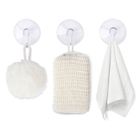 Γαντζάκι με Βεντούζα Διάφανο 3 cm - 6 τμχ. Γαντζάκι με Βεντούζα Διάφανο 3 cm - 6 τμχ.